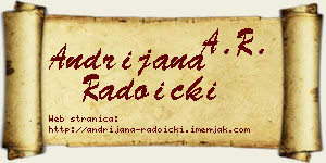 Andrijana Radoički vizit kartica